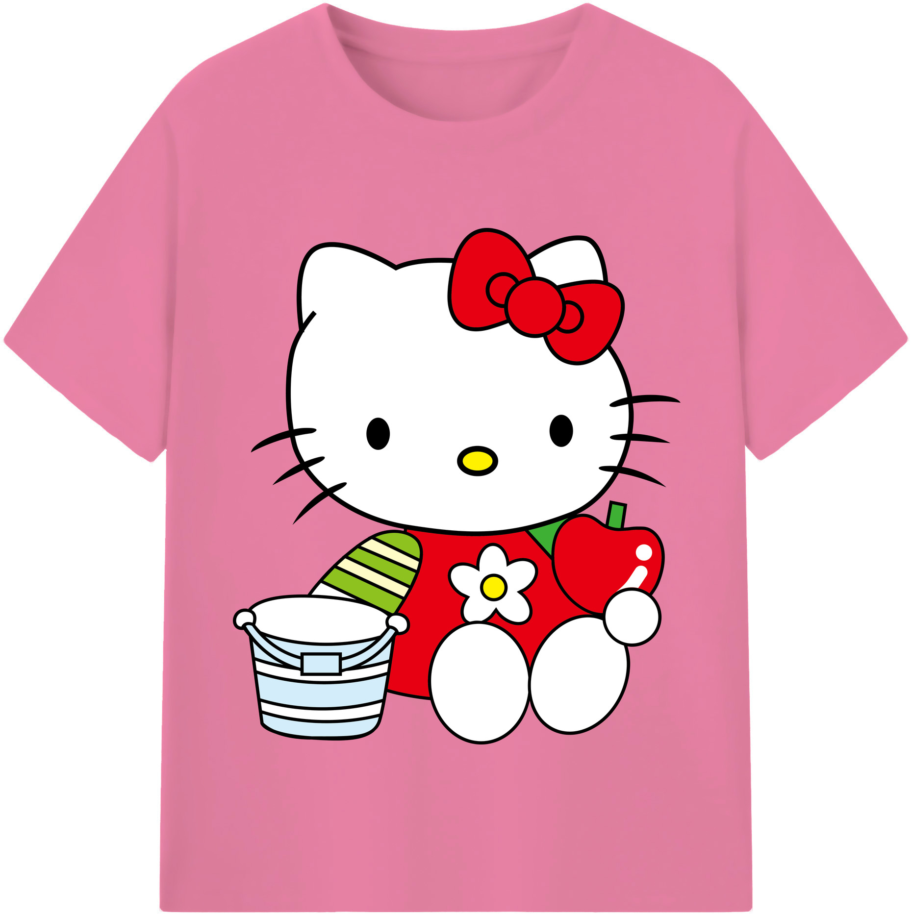 （画像用） Hello Kitty ハローキティ 綿100％半袖Tシャツ（フロントプリント）